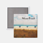 Miami Beach Umbrellas Magnet (Vorderseite/Rückseite)