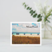 Miami Beach Umbrellas Postkarte (Stehend Vorderseite)