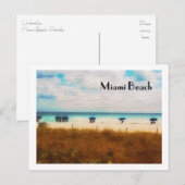 Miami Beach Umbrellas Postkarte (Vorne/Hinten)
