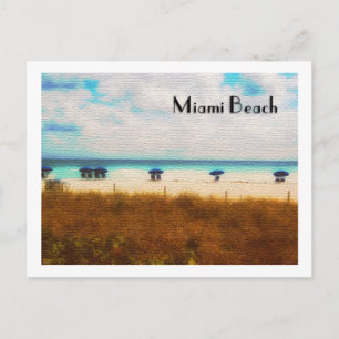 Miami Beach Umbrellas Postkarte