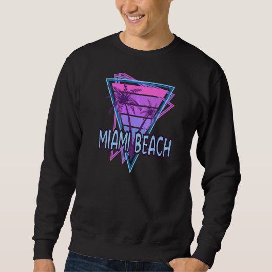 Miami Beach Vaporwave Ästhetik Sweatshirt (Vorderseite)