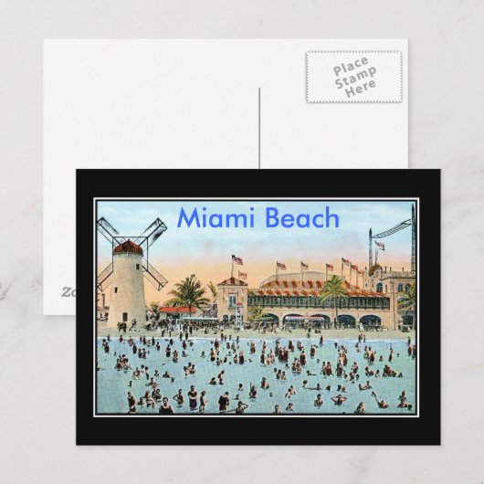 Miami Beach Vintag Postkarte (Vorne/Hinten)