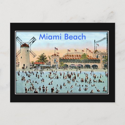 Miami Beach Vintag Postkarte (Vorderseite)