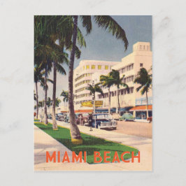 Miami Beach Vintage-Art Postkarte