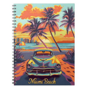 Miami Beach Vintage Car Notizblock