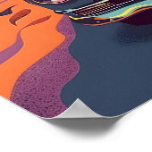 Miami Beach Vintage Car Poster (Ecke)