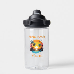 Miami Beach Vintage Sonnenuntergang Reise Smart Wa Trinkflasche