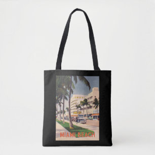 Miami Beach Vintage Straßenszene aus den 1940er Ja Tasche