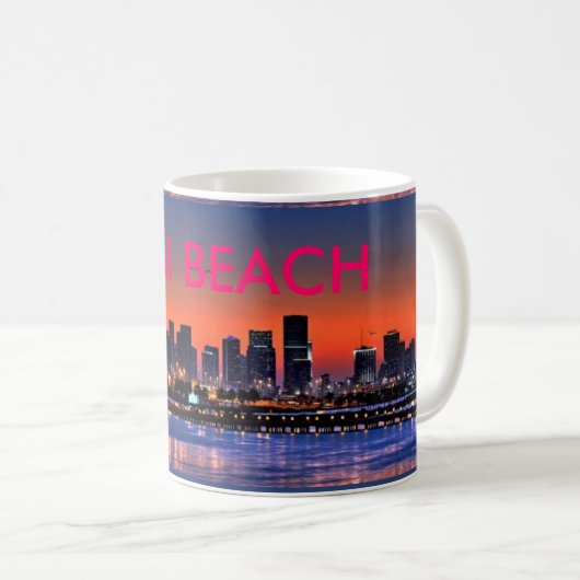 MIAMI- BEACHTasse Kaffeetasse (VorderseiteRechts)