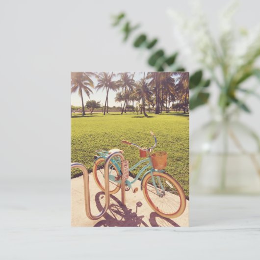 Miami Bicycle Postcard Postkarte (Stehend Vorderseite)