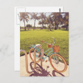Miami Bicycle Postcard Postkarte (Vorne/Hinten)