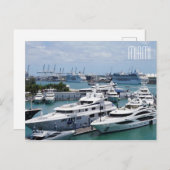 Miami Big Yachten Postcard Postkarte (Vorne/Hinten)