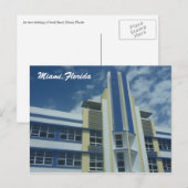 Miami blau postkarte (Vorne/Hinten)