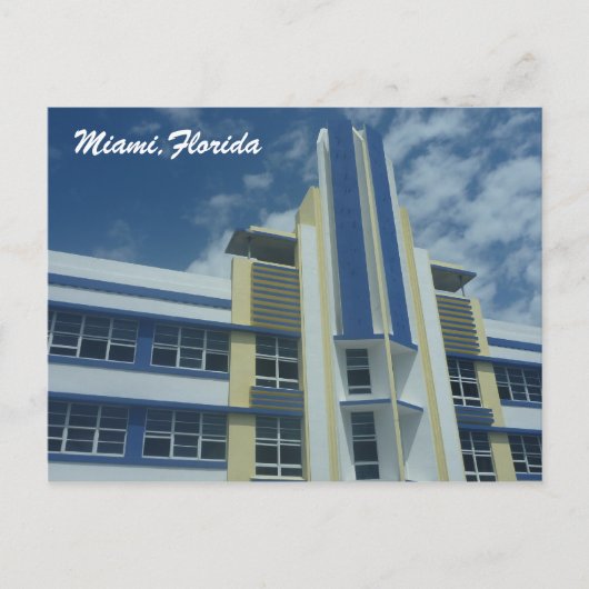 Miami blau postkarte (Vorderseite)