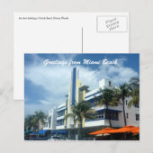Miami-Bldg-Grüße Postkarte (Vorne/Hinten)