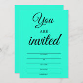 Miami Blue Einladungen nach Soiree (Vorne/Hinten)