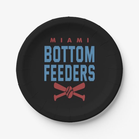 Miami Bottom Feeders Baseball Gift Pappteller (Vorderseite)