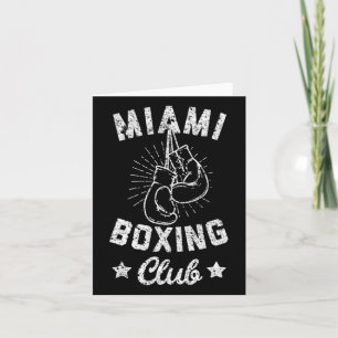Miami Boxing Club - Vintage Boxer Gloves Karte