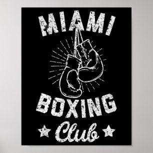 Miami Boxing Club - Vintage Boxer Gloves Poster