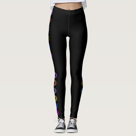 Miami Circles Design Leggings (Vorderseite)