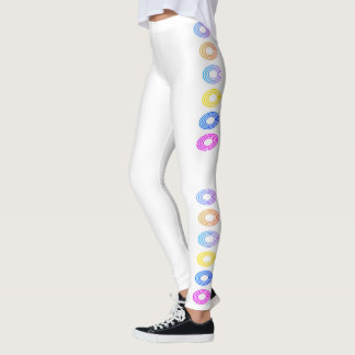 Miami Circles White Design Leggings