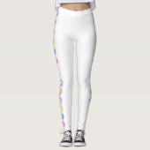 Miami Circles White Design Leggings (Vorderseite)