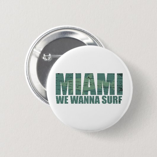 Miami City Florida blau Button (Vorne & Hinten)