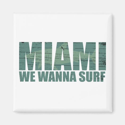 Miami City Florida blau Magnet (Vorne)
