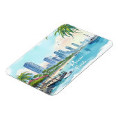 Miami City Florida Skyline Magnet (Linke Seite)