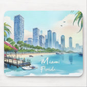 Miami City Florida skyline Mousepad (Vorne)