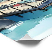 Miami City Florida Skyline Poster (Ecke)