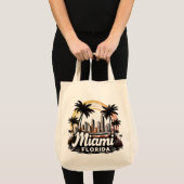Miami City Florida Skyline Tragetasche (Vorderseite (Produkt))