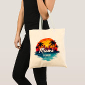 Miami City Florida Skyline Tragetasche (Vorderseite (Produkt))