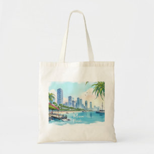 Miami City Florida Skyline Tragetasche