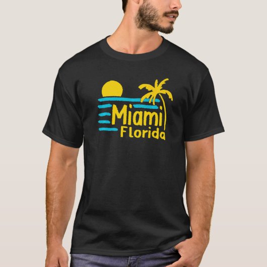Miami City Florida Souvenir für Männer Frauen 1 T-Shirt (Vorderseite)