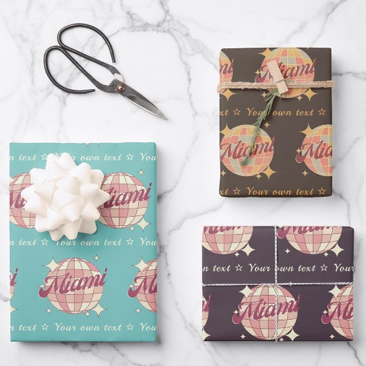 Miami City Florida USA Geschenkpapier Blätter