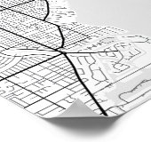 Miami City Map + Ihr Location Poster markieren (Ecke)