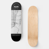 Miami City Map Skateboard (Vorderseite)