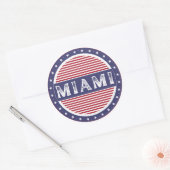 Miami City Pride Emblem – American Identity Runder Aufkleber (Umschlag)