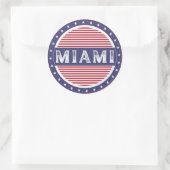 Miami City Pride Emblem – American Identity Runder Aufkleber (Tasche)