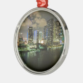 Miami City Silbernes Ornament (Links)