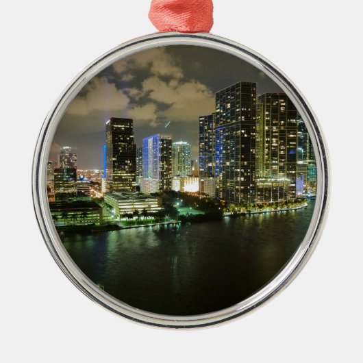 Miami City Silbernes Ornament (Vorne)