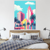 Miami City Vibes Leinwanddruck (Insitu (Schlafzimmer))