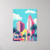 Miami City Vibes Leinwanddruck (Vorderseite)