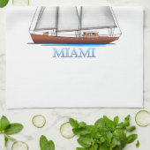 Miami Coastal Nautical Sailing Sailor Geschirrtuch (Gefaltet)