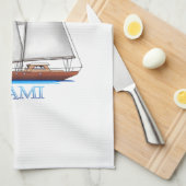 Miami Coastal Nautical Sailing Sailor Geschirrtuch (Viertel Falte)