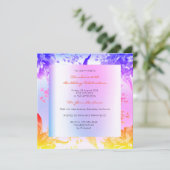 Miami Cobalt Pink Floral Tropenholz Geburtstag Einladung (Stehend Vorderseite)