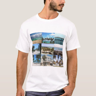 Miami Collage - 50 Schattierungen von Blau T-Shirt