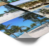 Miami Collage - 50 Shades of Blue Poster (Ecke)