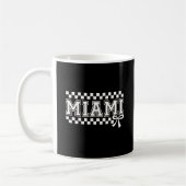 Miami Collegiate Checkerboard Coquette Bow Mug Kaffeetasse (Links)